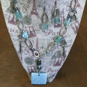 Handmade  necklace and  matching  earrings